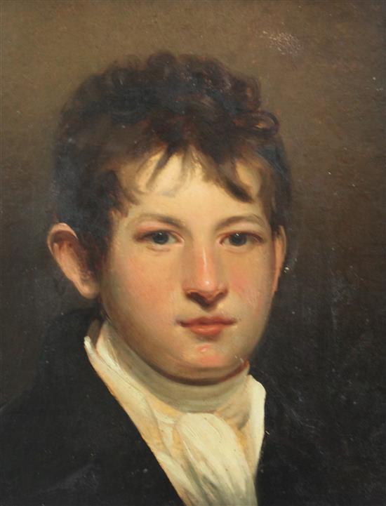 Manner of Henry Raeburn Portrait of a youth, 16 x 13in.